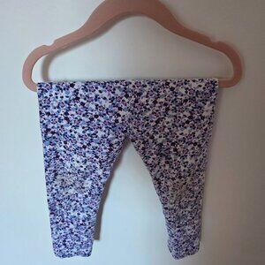 Purple Floral Leggings Size 2T